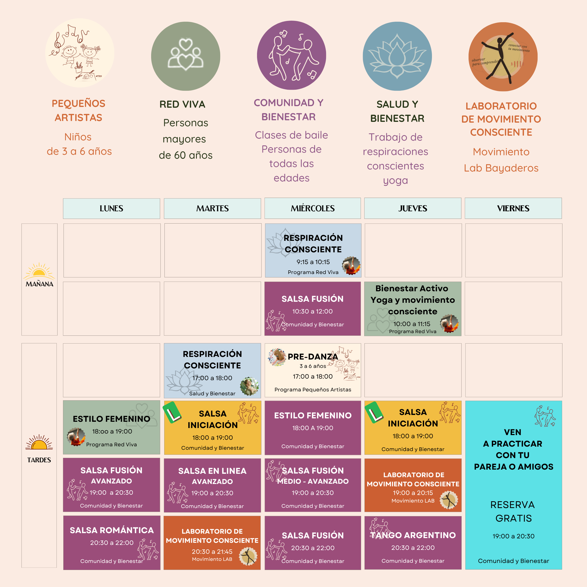 Calendario completo de clases regulares 2026/27 de Un Lugar