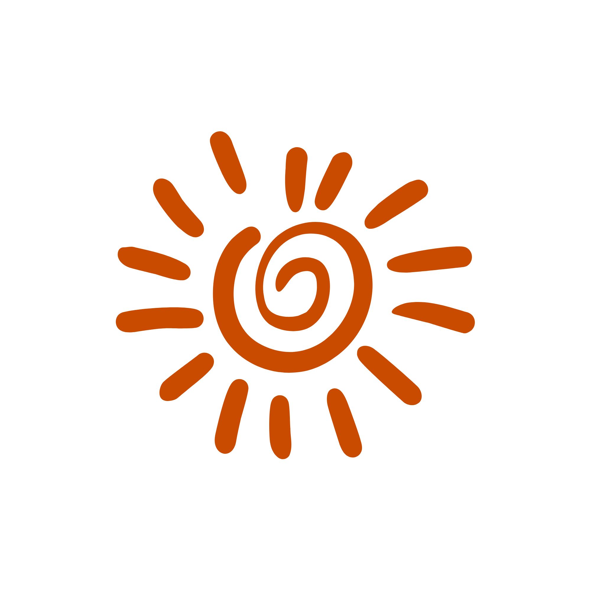Símbolo naranja de Ehuna, programa de comunidad artística de Un Lugar