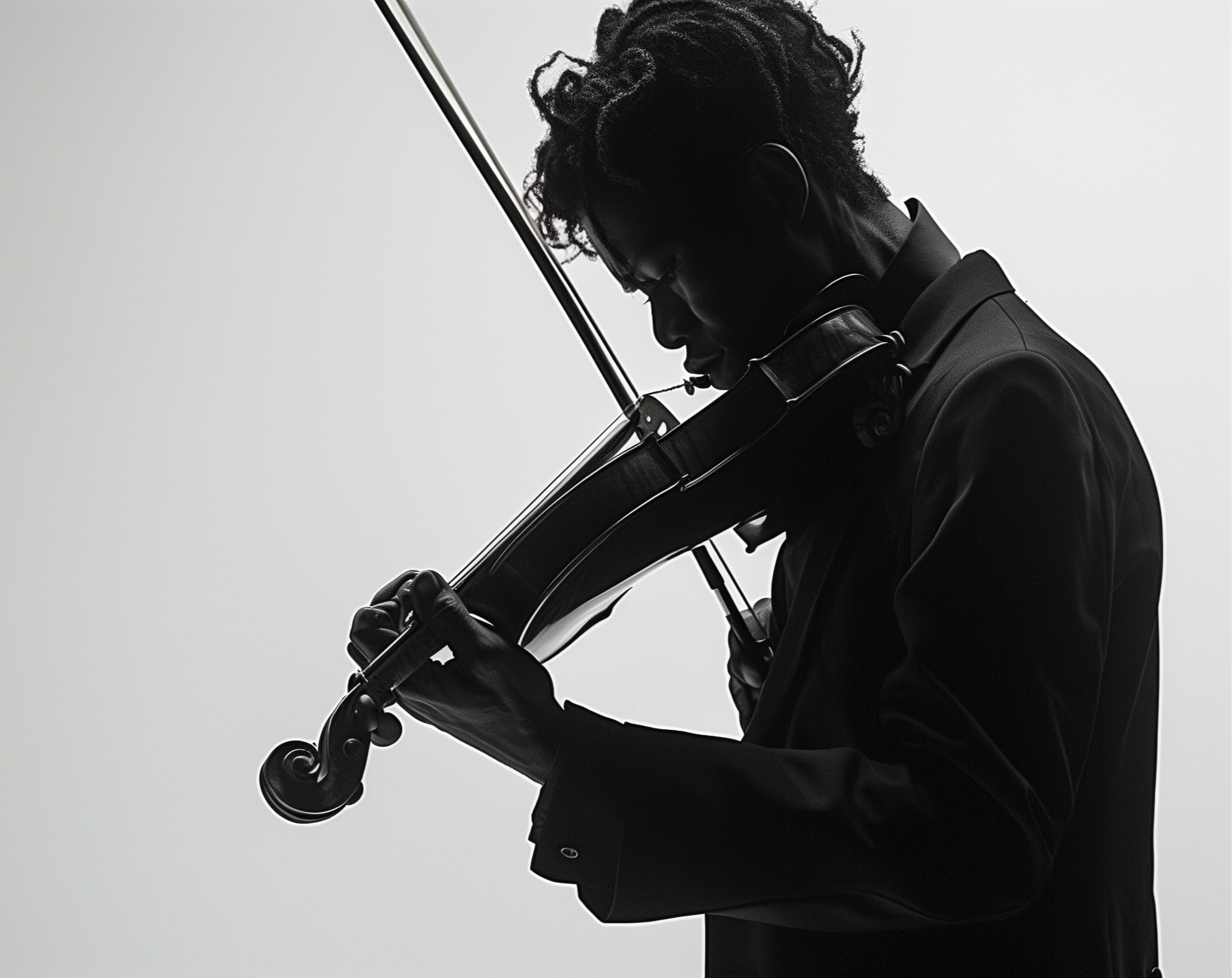 Artista violinista como símbolo de creación de eventos culturales con Un Lugar