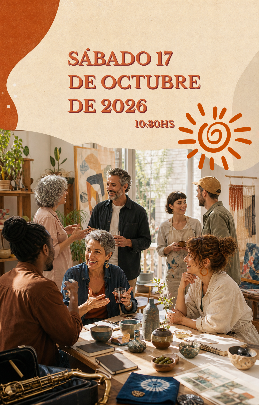 Cartel del Vermut Ehuna del sábado 12 de septiembre de 2026 para artistas y proyectos creativos de Navarra